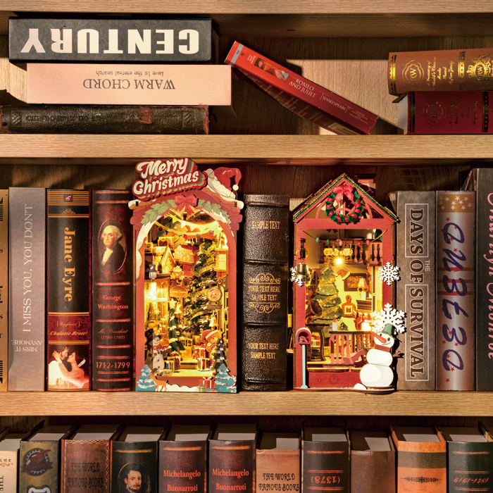 Puzzle 3D, Cotor de carte DIY, Strada de Craciun, 289 piese [5]