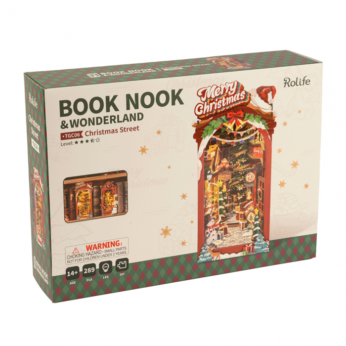 Book Nook, Cotor de carte DIY, Scena de Iarna, 206 piese [5]