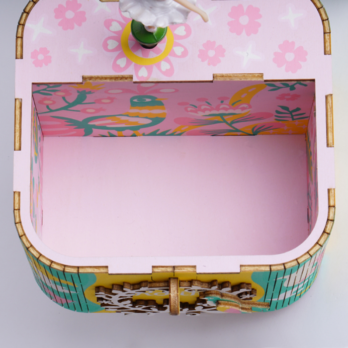 Puzzle 3D Cutie Muzicala, Balerina, Lemn, 52 de piese [5]