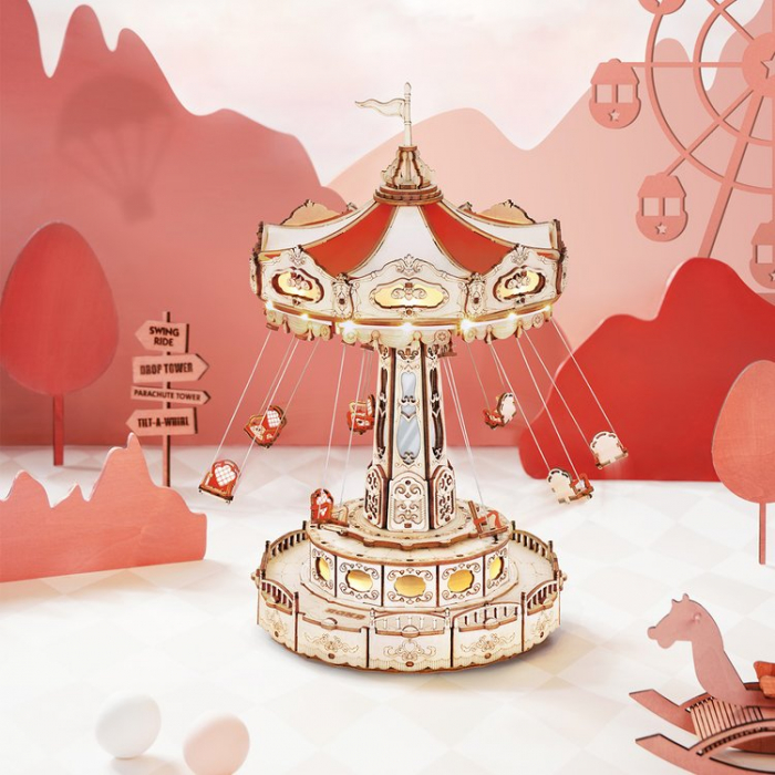 Puzzle 3D, cutiuta muzicala, Carusel vesel, 289 piese [4]