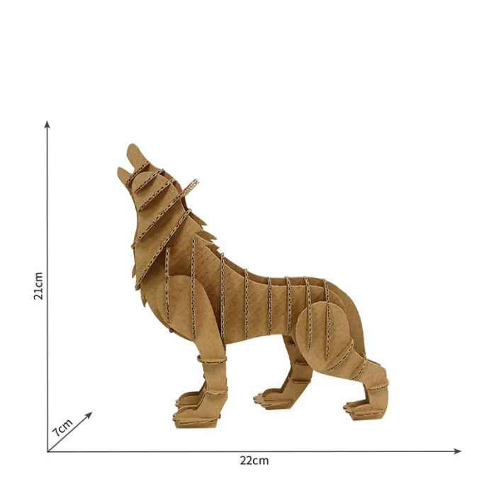Puzzle 3D, din carton, Lup, 34 piese [3]