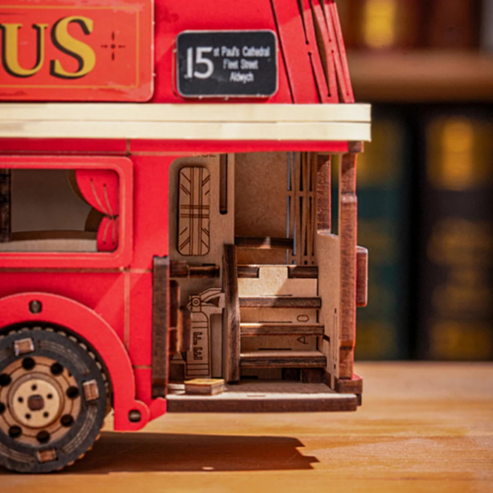 Puzzle 3D, din lemn, Autobuz londonez, 255 piese [10]