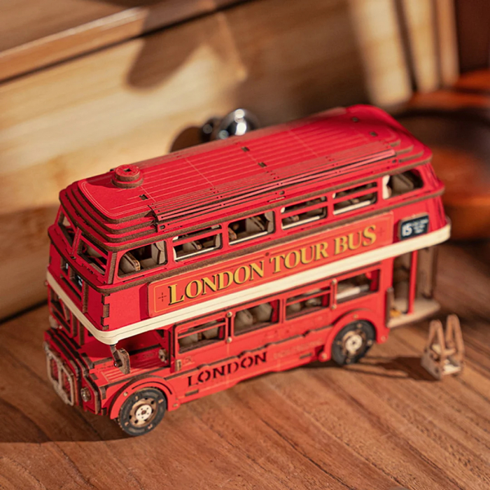 Puzzle 3D, din lemn, Autobuz londonez, 255 piese [4]