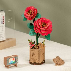 Puzzle 3D, din lemn, Camelie, 113 piese [2]