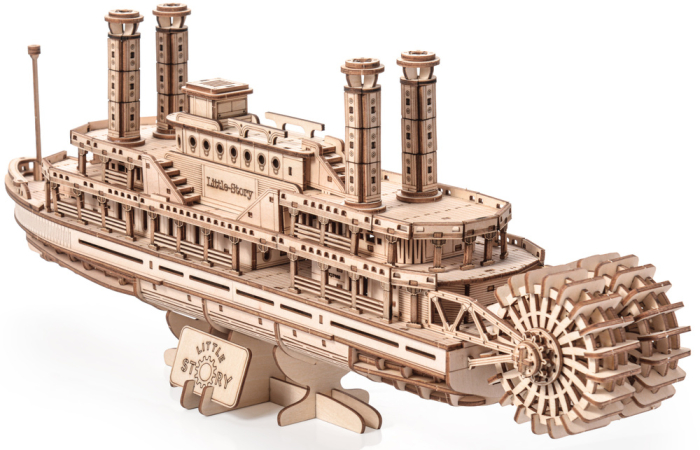 Puzzle 3D, din lemn, Vapor cu aburi, 384 piese [3]