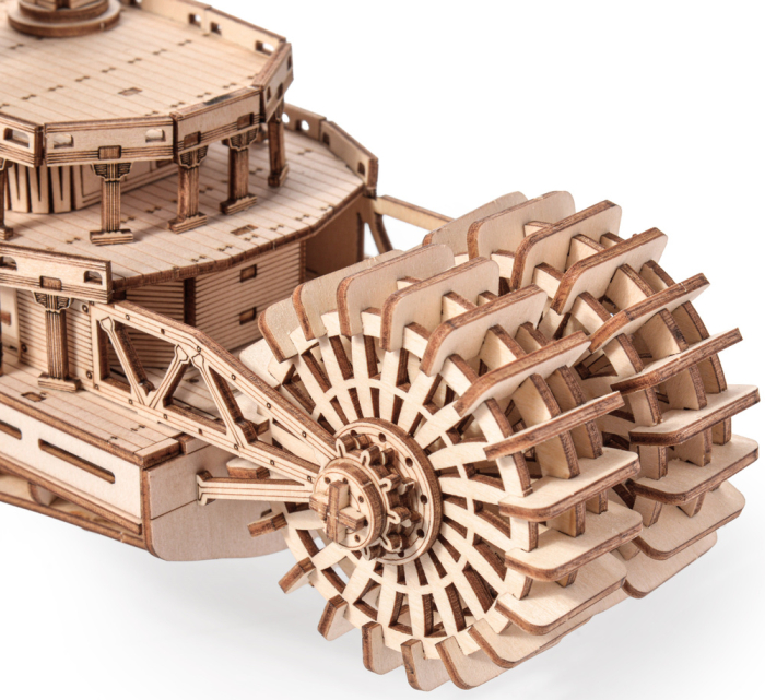 Puzzle 3D, din lemn, Vapor cu aburi, 384 piese [12]