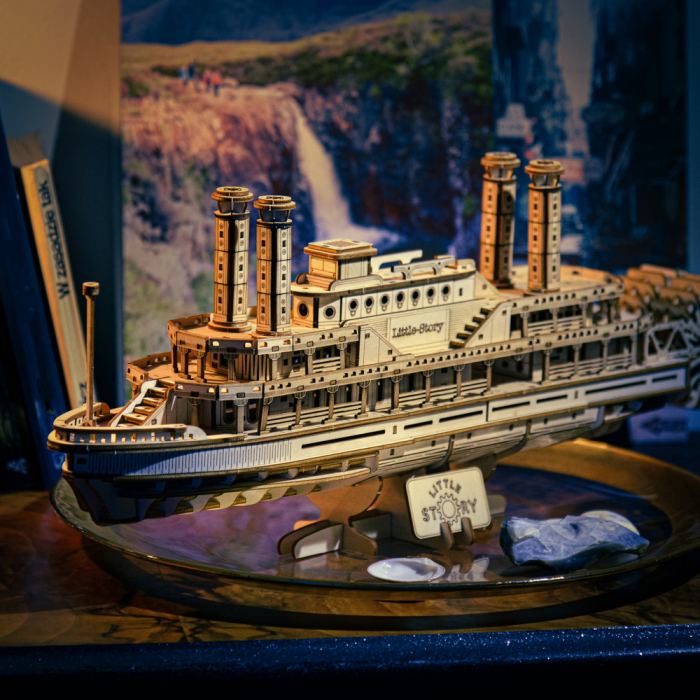 Puzzle 3D, din lemn, Vapor cu aburi, 384 piese [13]