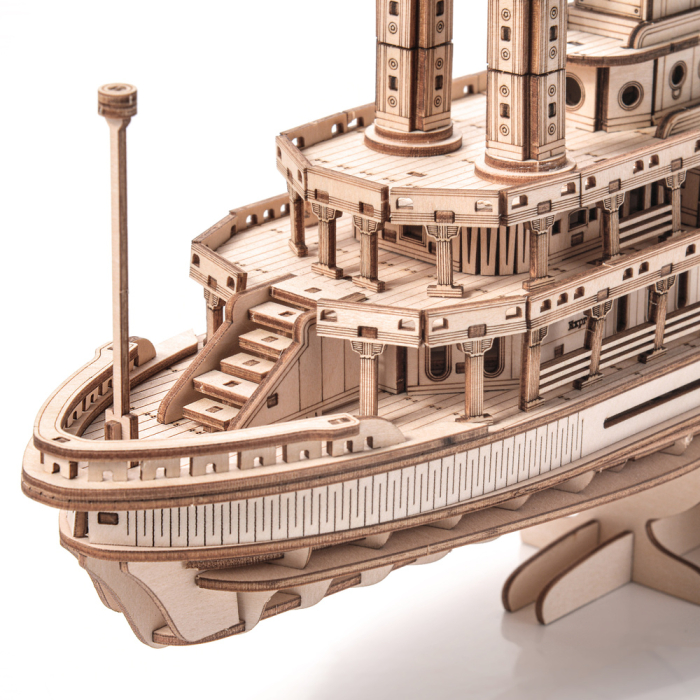 Puzzle 3D, din lemn, Vapor cu aburi, 384 piese [9]