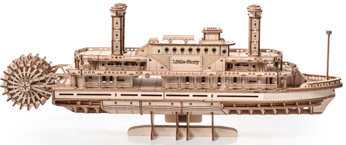 Puzzle 3D, din lemn, Vapor cu aburi, 384 piese [5]