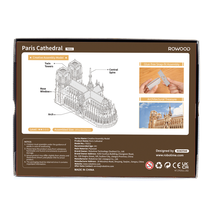 Puzzle 3D, din lemn, Catedrala Notre Dame, 330 piese [6]