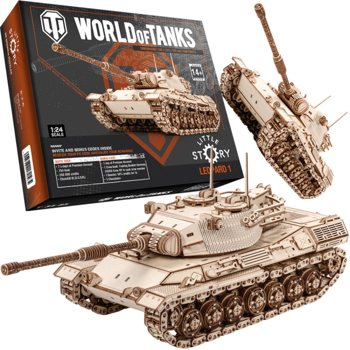 Puzzle 3D, din lemn World of tanks, Leopard 1, 936 piese [16]