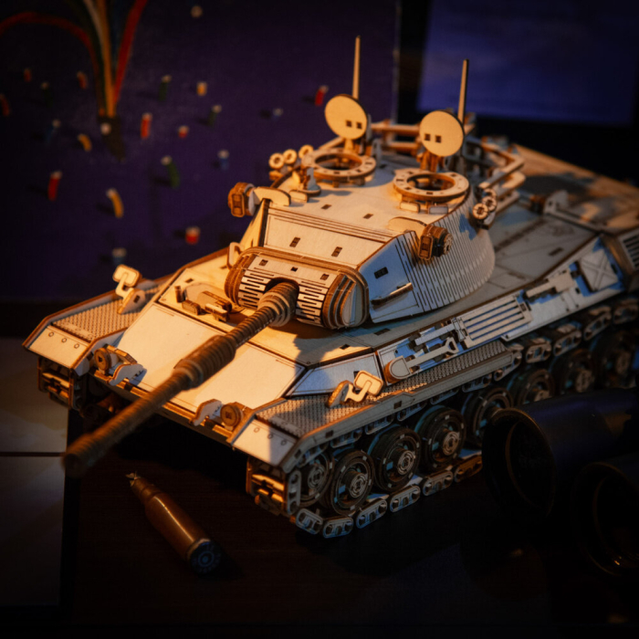 Puzzle 3D, din lemn World of tanks, Leopard 1, 936 piese [14]