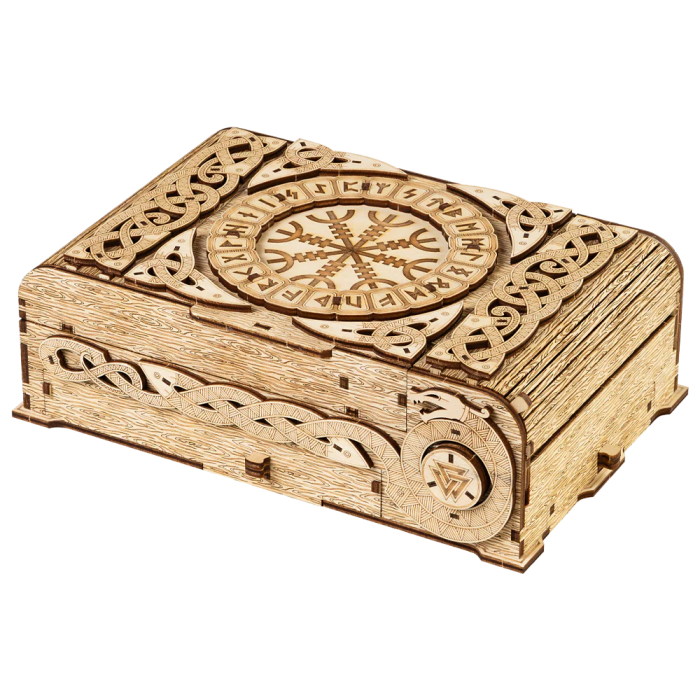 Puzzle 3D, din lemn, electric, Cufar nordic, 202 piese [1]