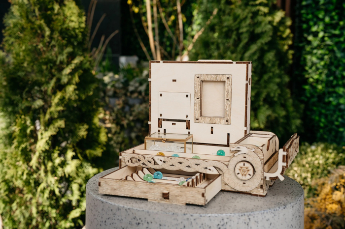 Puzzle 3D, din lemn, electric, Cufar nordic, 202 piese [8]