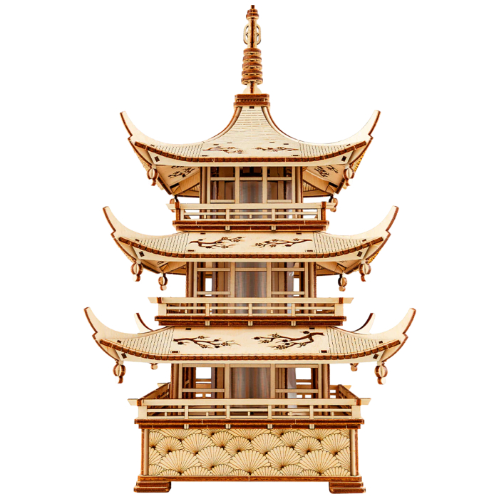 Puzzle 3D, din lemn, electric, Turnul armoniei, 259 piese [3]