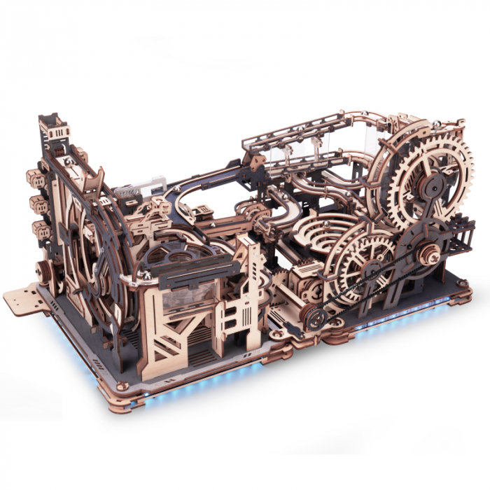 Puzzle 3D, din lemn, Element conector sine marble run [2]