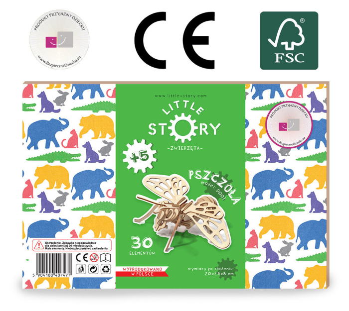 Puzzle 3D, din lemn, Albina, 30 piese [6]