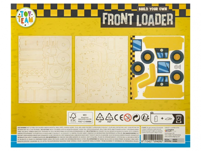 Puzzle 3D mini, din lemn, Incarcator frontal [2]