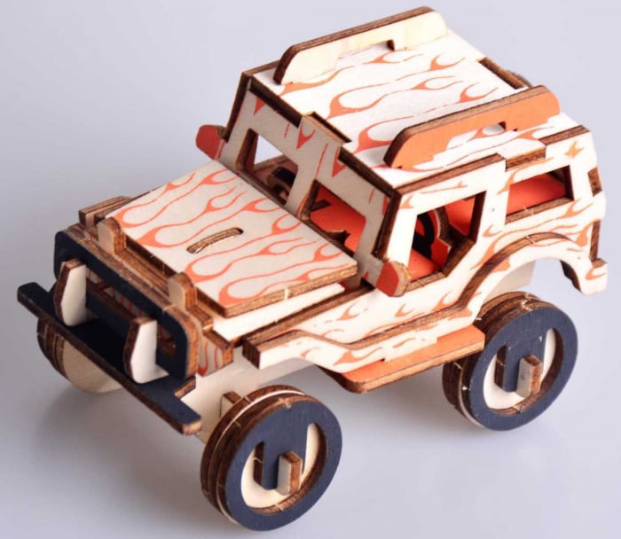 Puzzle 3D, din lemn, Jeep, 40 piese [2]