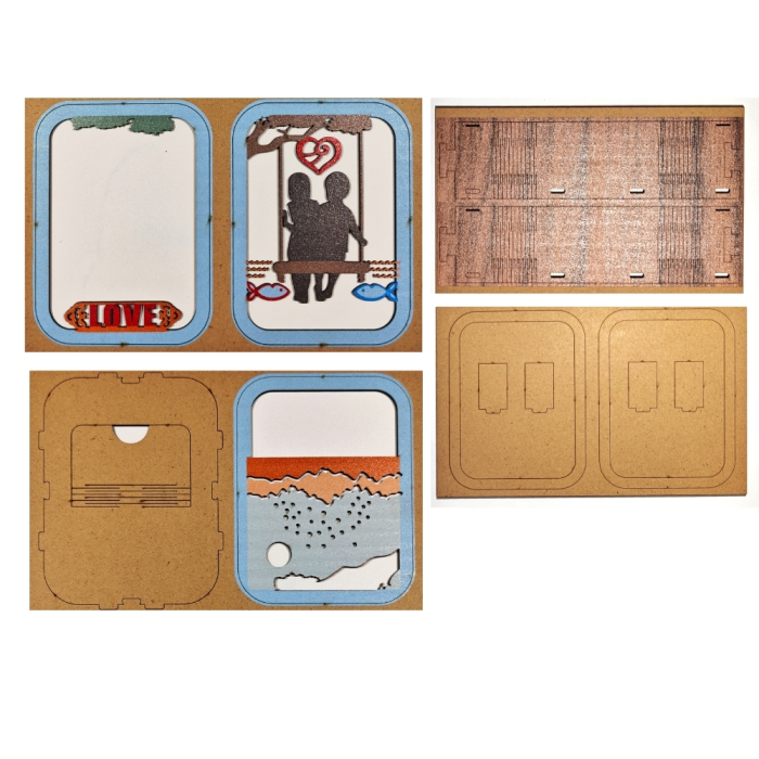 Puzzle 3D, din lemn, lampa de veghe, Poveste de dragoste, 12 piese [4]