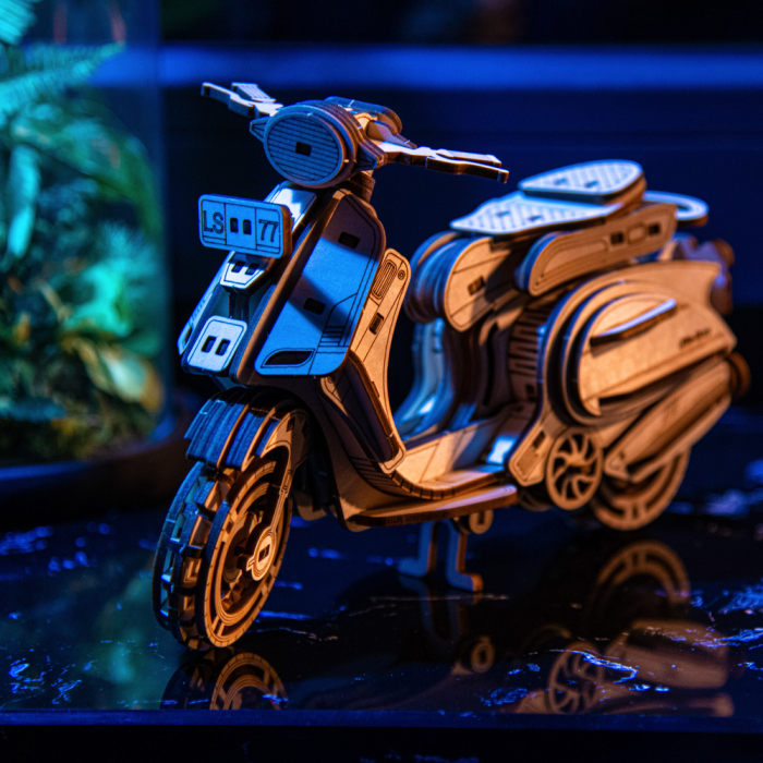 Puzzle 3D, din lemn, Scooter Kymco Sting, 172 piese [7]
