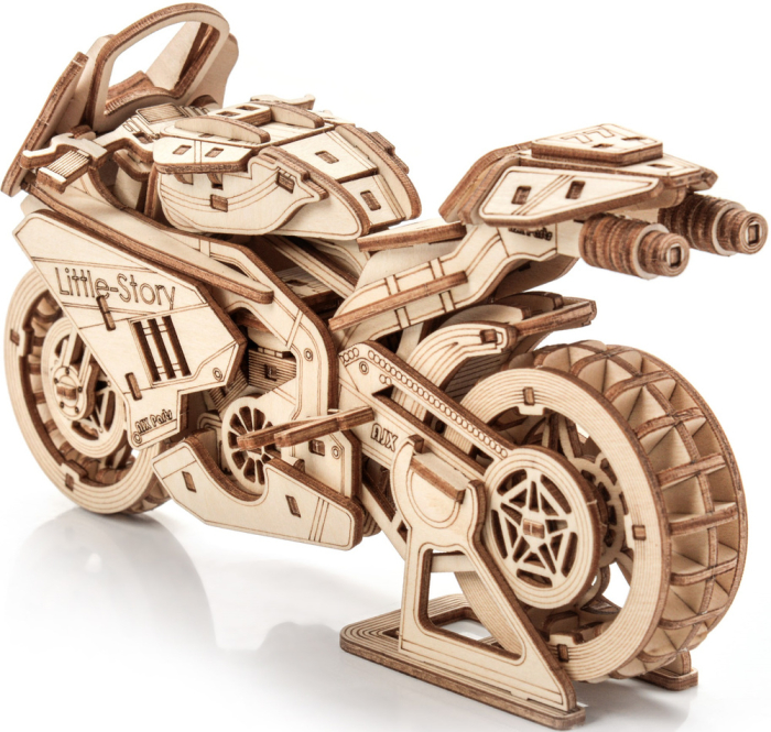 Puzzle 3D, din lemn, Motocicleta Grand Prix, 175 piese [3]