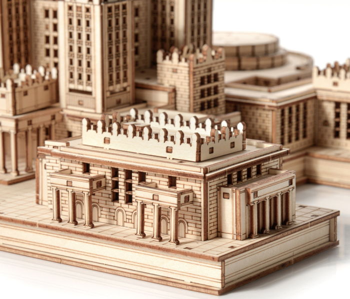 Puzzle 3D, din lemn, Palatul culturii si stiintei, 511 piese [6]