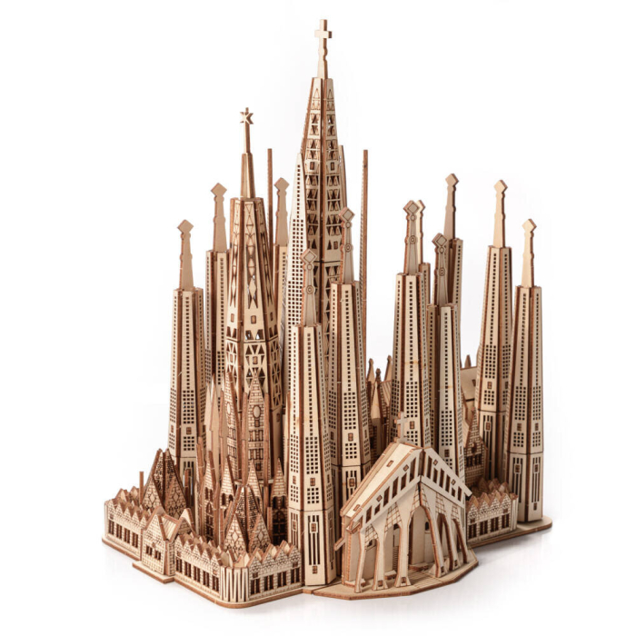 Puzzle 3D, din lemn, Sagrada Familia, 601 piese [4]