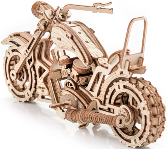 Puzzle 3D, din lemn, Motocicleta Yankee Chopper, 202 piese [3]