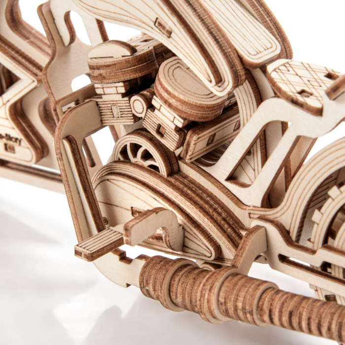 Puzzle 3D, din lemn, Motocicleta Yankee Chopper, 202 piese [5]