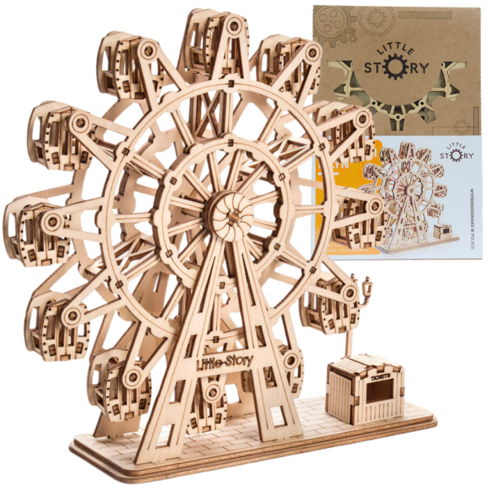 Puzzle 3D, din lemn, Ferris-wheel, 120 piese [6]