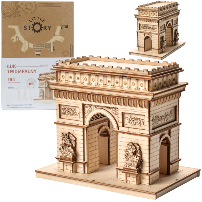 Puzzle 3D, din lemn, Arcul de triumf, 164 piese [7]