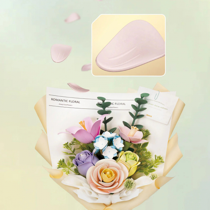 Puzzle 3D, din plastic, Buchet de primavara, 165 piese [6]