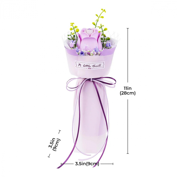 Puzzle 3D, din plastic, Buchet violet, 54 piese [5]