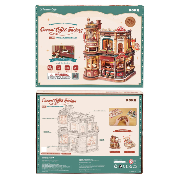 Puzzle 3D electric, cutiuta muzicala, Fabrica de cafea, 593 piese [17]