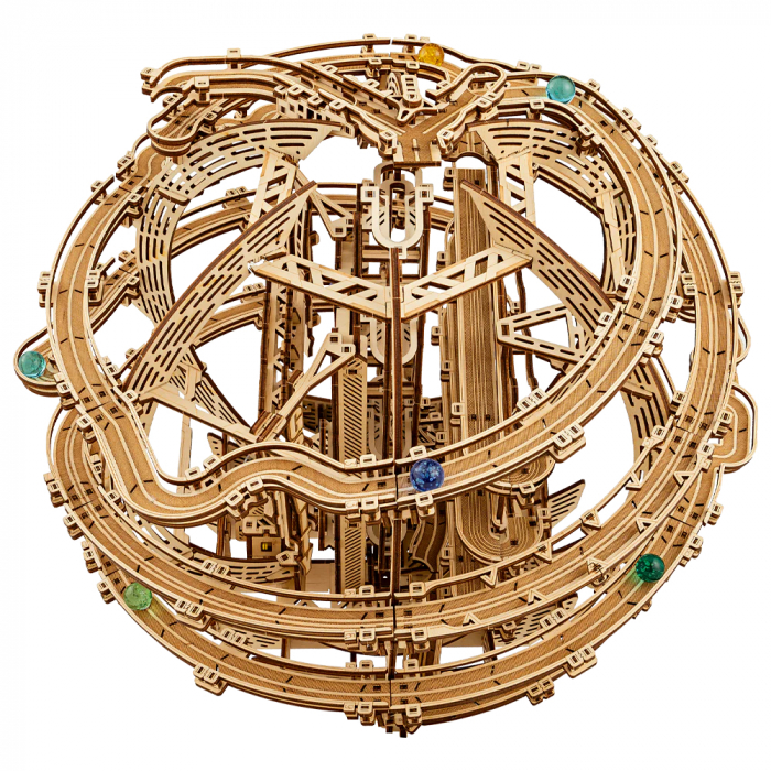 Puzzle 3D, electric, din lemn, Gravity Marble Run, 773 piese [2]