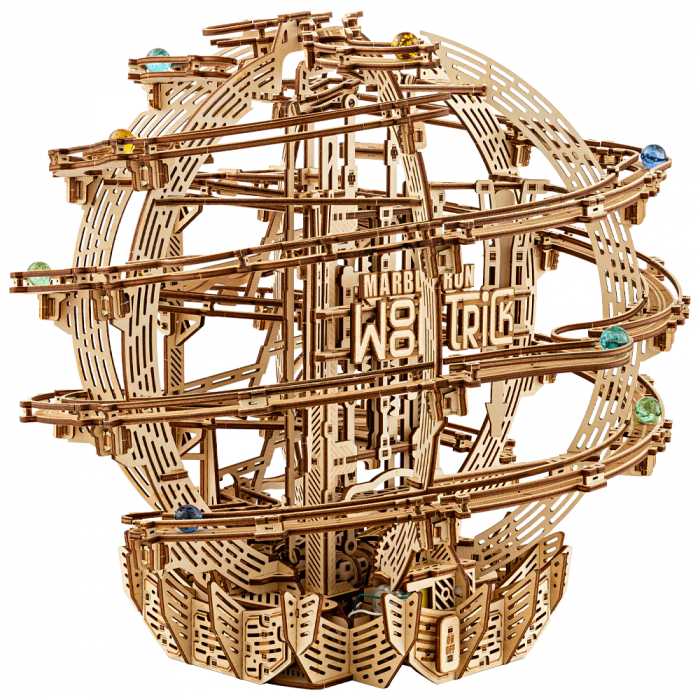 Puzzle 3D, electric, din lemn, Gravity Marble Run, 773 piese [4]