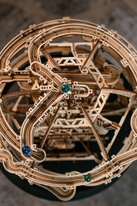 Puzzle 3D, electric, din lemn, Gravity Marble Run, 773 piese [6]