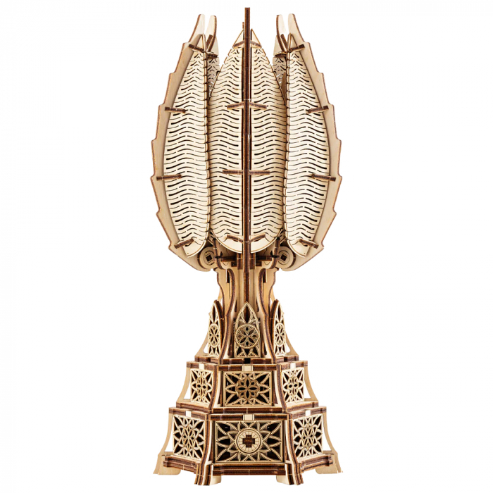 Puzzle 3D, electric, din lemn, Floare de foc, 246 piese [6]