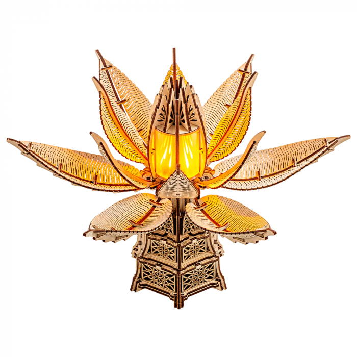 Puzzle 3D, electric, din lemn, Floare de foc, 246 piese [1]