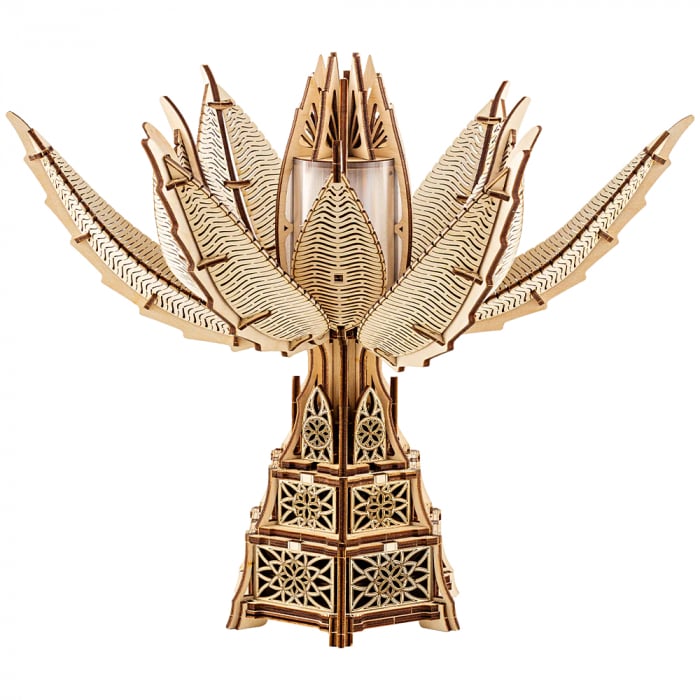 Puzzle 3D, electric, din lemn, Floare de foc, 246 piese [4]