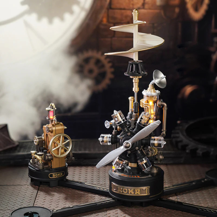 Puzzle 3D mecanic, din metal si plastic, Telegraf Morse, 60 piese [12]