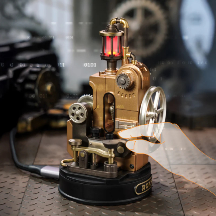 Puzzle 3D mecanic, din metal si plastic, Telegraf Morse, 60 piese [10]