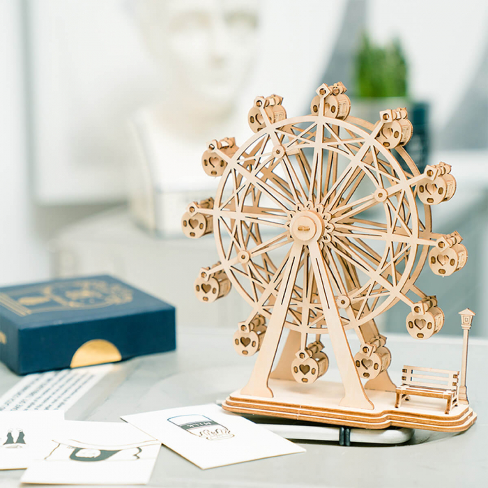 Puzzle 3D Ferris Wheel, Lemn, 120 piese [3]