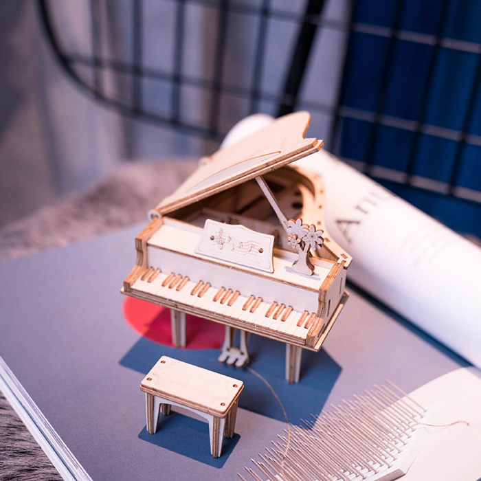 Puzzle 3D Grand Piano, Lemn, 74 piese [2]