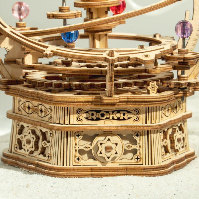 Puzzle 3D, lemn, cutiuta muzicala, Noapte Instelata [5]