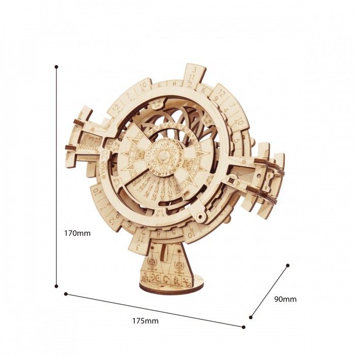 Puzzle 3D Calendar Perpetuu, Lemn, 52 de piese [5]