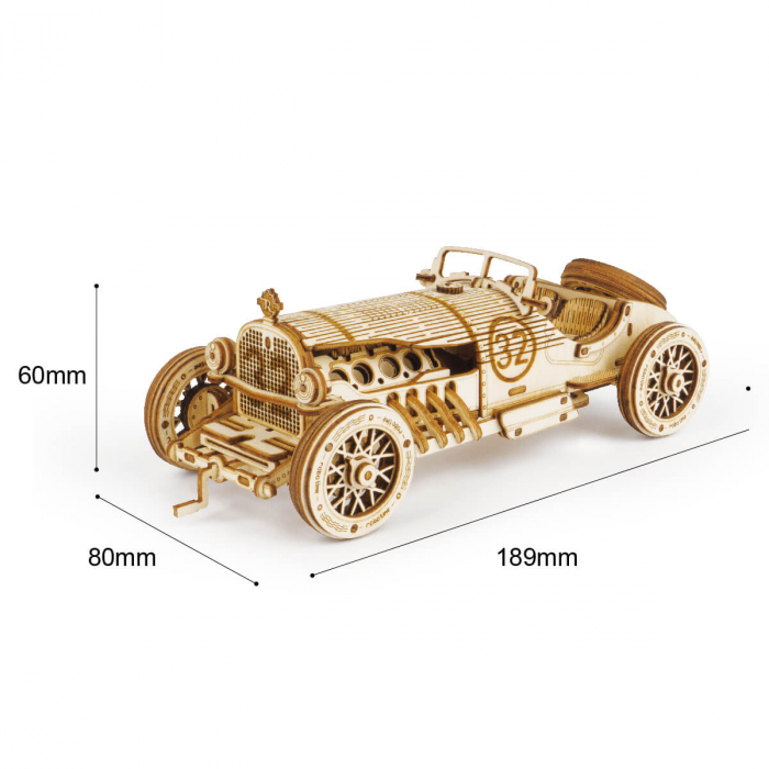 Puzzle 3D Masina de curse, Lemn, 220 piese [2]