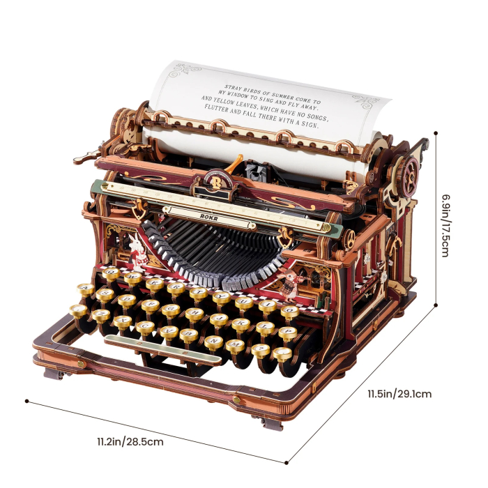 Puzzle 3D, Masina de scris mecanica magica, 446 piese [2]