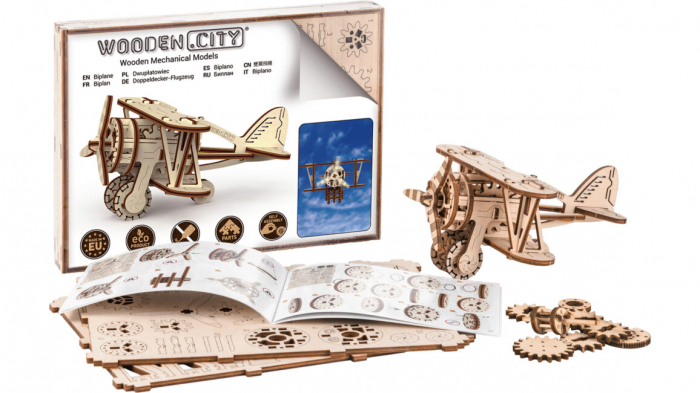 Puzzle 3D Mecanic, Avion usor, 63 piese [6]